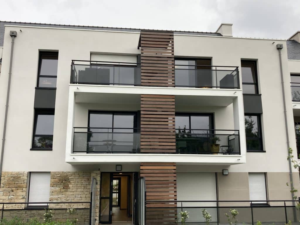 Pose de fenetres sur logements collectif Le clos du Kastel Fouesnant 1 - Fenêtres logements collectif Le clos du Kastel Fouesnant - Quimper Brest