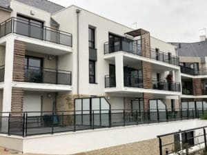 Pose de fenetres sur logements collectif Le clos du Kastel Fouesnant 2 - Menuiserie - Quimper Brest