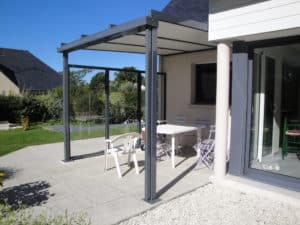 Creation pergola pare vents Clohars Fouesnant 2 - Portails - Quimper Brest