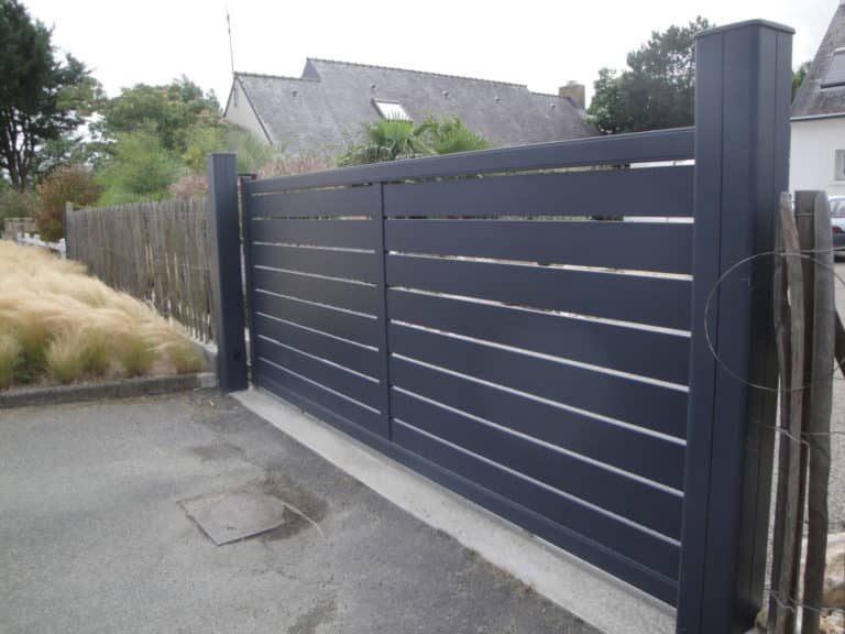 Portail coulissant aluminium Ile-Tudy
