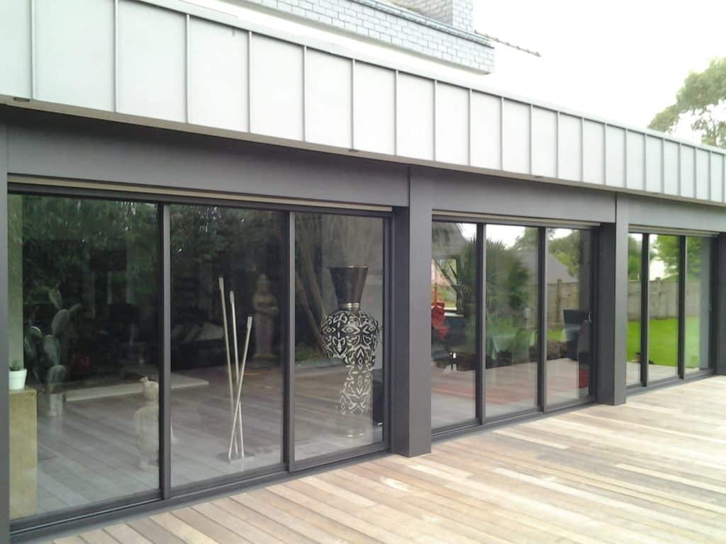 Renovation porte fenetre coulissant aluminium Plogonnec - Autres réalisations - Quimper Brest